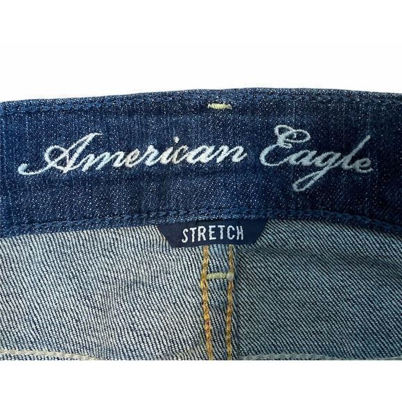 American Eagle 0 Stretch‎ Distressed Denim Blue Jean Shorts Five Pockets - Picture 5 of 5